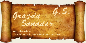 Grozda Sanader vizit kartica